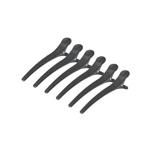 Activeshop E-32 Morsetti Per Parrucchiere 6 Pezzi 11,5 Cm Neri