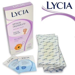Lycia depilatorie strisce corpo pelli sensibili braccia & gambe 20 pezzi