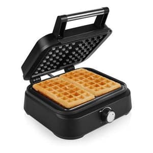 Princess piastra per waffle belga deluxe 1500w rivestimento antiaderente 26×22 cm termostato regolabile nero