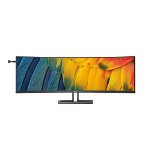 Philips monitor 45b1u6900c-00 monitor curvo dqhd da 45 pollici adaptive sync altezza regolabile 5120×1440 75 hz hdmi displayport usb-c 100 w pd hub usb nero