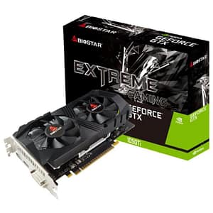Biostar nvidia geforce gtx1050 ti 4gb gddr5 dual fan dvi-hdmi-dp pci-e 3.0