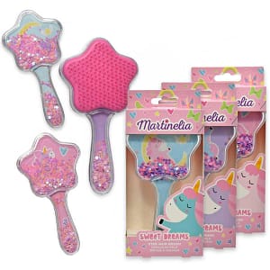Spazzola per capelli glitterata Martinelia unicorno