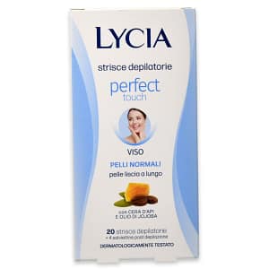 Lycia strisce viso depilatorie pelli normali 20 pezzi