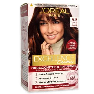 L’oreal colorazione triplo trattamento excellence n 5.5 castano chiaro mogano
