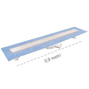 Canaletta per doccia a pavimento Dakota Dakua+ Plus DUO, 78x900mm