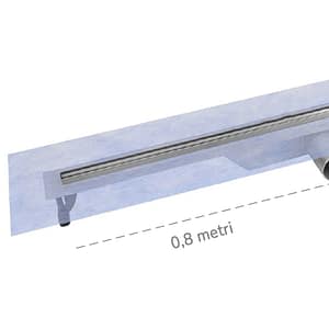 Canaletta per doccia filo pavimento Dakota Dakua+ Slim, 25x800mm