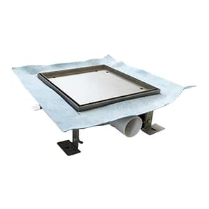 Chiusino doccia filo pavimento Dakota Dakua+ Ring a riempimento, 200x200mm