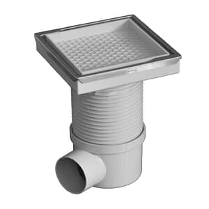 Chiusino sifonato Dakota con telaio per mattonelle, 115x115mm