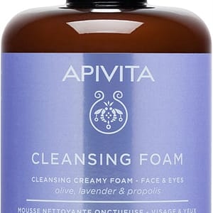 Apivita mousse detergente in crema per viso e occhi 300 ml