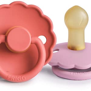 FRIGG Daisy Size 1:0-6 mesi ciuccio Blush/Cotton candy 2 pezzi