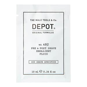 Depot, 400 Specifiche per la rasatura n. 402, Oli essenziali, Fluido lenitivo, pre e post rasatura, 10 ml