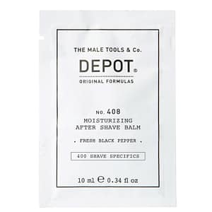 Depot, 400 Specifiche per la rasatura n. 408, Pepe nero fresco, Idratante, Balsamo dopobarba, 10 ml