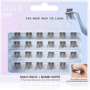 KISS Falscara Wisp ciglia finte a ciuffi con nodo Bambi 24 pezzi