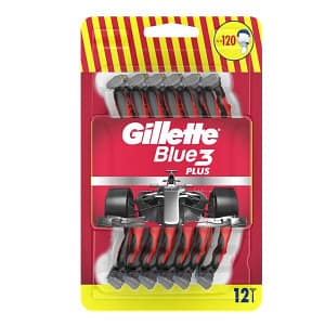 Gillette Rasoi monouso da uomo blu 3 rossi 12 pezzi