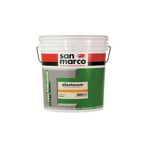 Idropittura acrilica Elastocem San Marco antialga per muri esterni in calcestruzzo (Secchio 15 Litri)