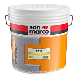 Idropittura traspirante opaca Albus San Marco antigoccia per interni (Secchio 5 o 14 Litri)