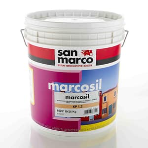 Intonachino minerale compatto San Marco Marcosil grana 1,2 per sistema a cappotto (secchio 25Kg)