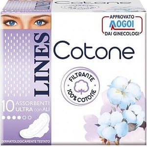 Lines Lines Cotone Ultra Con Ali 10 Pezzi