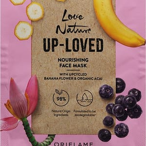 Oriflame Love Nature Up-Loved Upcycled Banana Flower & Organic Acai maschera idratante e nutriente viso 10 ml