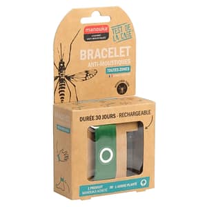 Manouka Bracciale Antizanzare – Ricaricabile – Verde