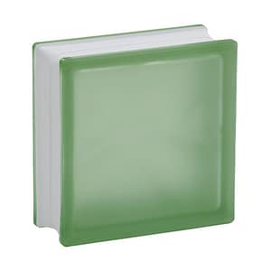 Mattone vetrocemento Dakota satinato verde, 190x190x80mm (Confezione da 10 pezzi)