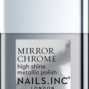 Nails Inc. Mirror Chrome smalto per unghie con brillantezza intensa colore Silver Served 14 ml