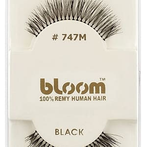 Bloom Natural ciglia finte in capelli naturali No. 747M (nero) 1 cm