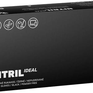 Espeon Nitril Ideal Black guanti in nitrile senza polvere taglia S 100 pezzi