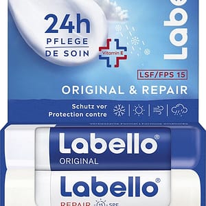 Labello Original & Repair balsamo labbra idratante rigenerante 2× 4,8 g