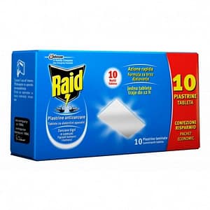 Raid Piastrine Antizanzare – 10 Pezzi.