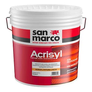 Pittura liscia San Marco Acrisyl superlavabile per ambienti marini ed industriali (Secchio 15 Litri)