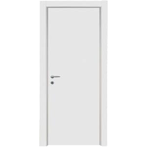 Porta a battente in legno Nusco Texture Frassino bianco per interni