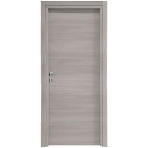 Porta a battente reversibile in legno Nusco Rever 2 grigio perla per interni
