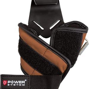 Power System Power Hooks ganci per il fitness colore marrone L