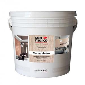 Rivestimento decorativo Marmo antico Bianco San Marco effetto travertino (Secchio 25 Kg)