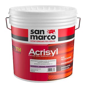 Rivestimento murale San Marco Acrisyl grana finissima effetto compatto (Secchio 25Kg)
