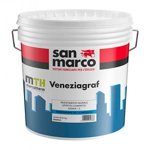 Rivestimento murale San Marco Veneziagraf Antialga effetto compatto Grana 1,5 (Secchio 25Kg)
