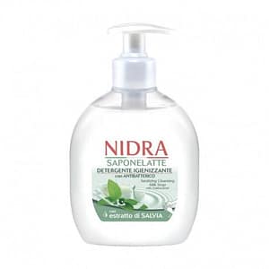 Nidra Saponelatte Igienizzante Con Antibatterico E Estratto Di Salvia 300 Ml