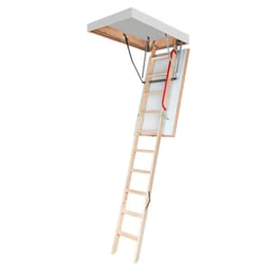 Scala retrattile a soffitto Dakota in legno a 3 pezzi, 700x1200x2800mm