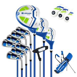 Costway Set completo di mazze da golf da uomo con sacca a treppiede, Include driver #1 da 460CC e putter e copriteste Blu