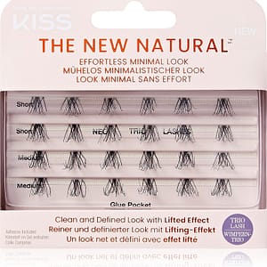 KISS The New Natural Effortless Minimal Look ciglia finte monociuffo senza nodo Trio 01 24 pezzi