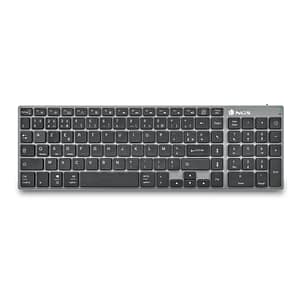 NGS FORTUNE-BT, AZERTY, FR Tastiera Bluetooth Francese Nero, Argento – nuovo