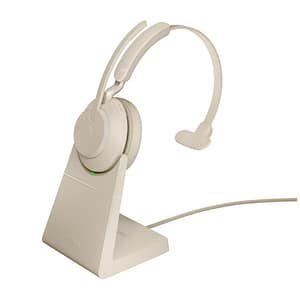 Jabra Evolve2 65, UC Mono Wireless Headband Desktop/Call Centre USB Type-A Bluetooth Beige – nuovo