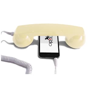 Microtelefono retro per smartphone Android – Beige – nuovo