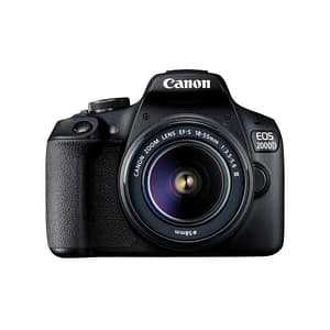 Canon EOS 2000D + Kit fotocamera reflex EF-S 18-55 mm f/3,5-5,6 III 24,1 MP CMOS 6000 x 4000 pixel Nero – nuovo