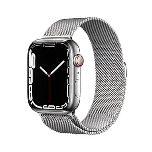 Apple Watch Series 7 OLED 45 mm Digital Touchscreen 4G Argento Wifi GPS (satellite) – nuovo