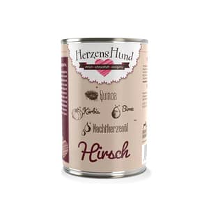 Herzens Hund Cervo con Verdure Bio Umido per Cani – 400 g