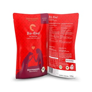 Herrmann’s Classic Manzo Bio con Patate Dolci per Cani – 130 g, Singola