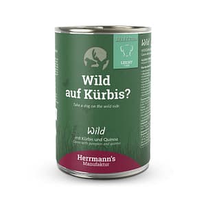 Herrmann’s Selection Light Cervo con Zucca e Quinoa per Cani – 400 g, 12 pezzi