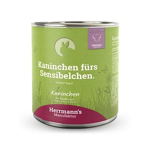 Herrmann’s Selection Coniglio con Fiocchi di Riso per Cani – 800 g, 12 pezzi